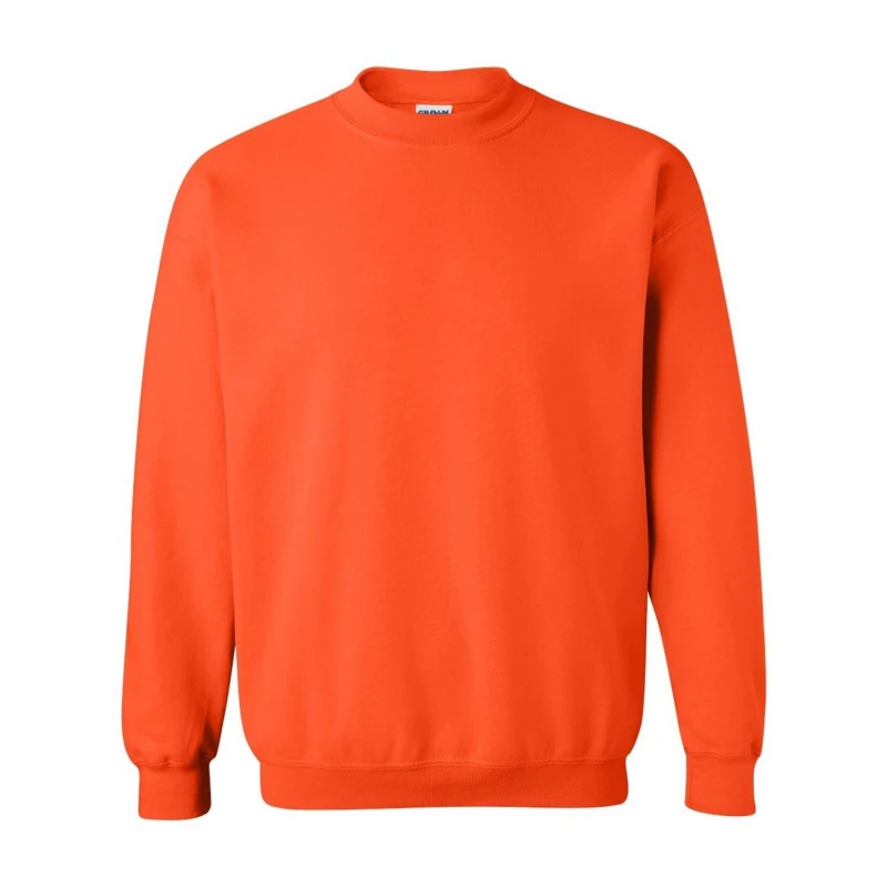 Image of Gildan Womens Heavy Blend Crewneck Sweatshirt in Orange Size: Small Orange Female S
