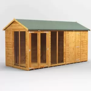 Image of 14X6 Power Apex Summerhouse Combi Including 6ft Side Store