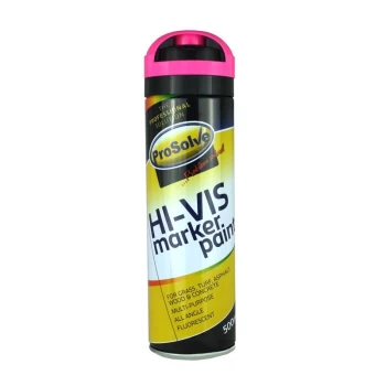 image of Hi-Vis Fluorescent Spray Paint Survey Marker 500ml - Pink