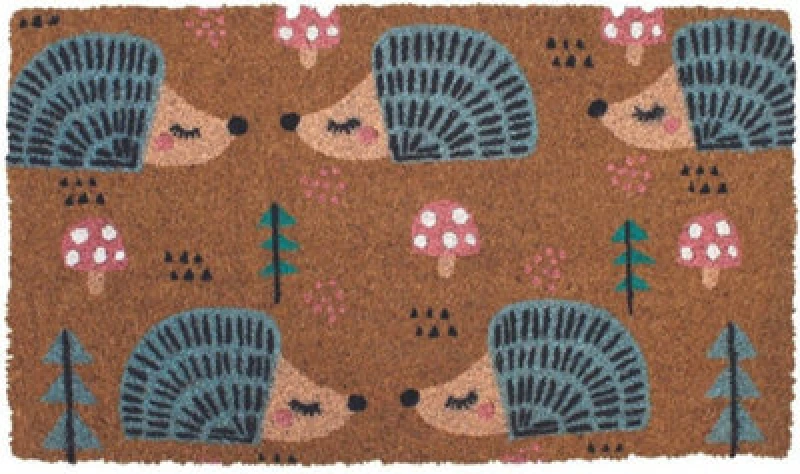Image of The Rugs Coir Doormat Gainsborough Hedgehogs 45X75 Cm