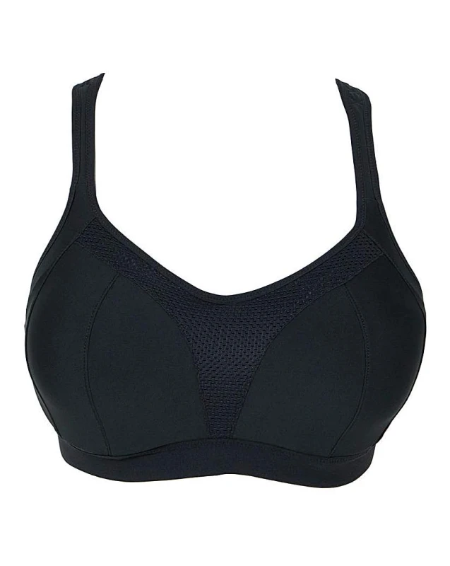 Image of Fantasie Fantasie Elevate Wired Sports Bra Black - Fantasie - Size: 32D Black Female 32D EB38101