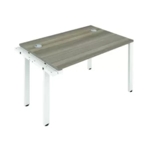 Image of Jemini 1 Person Extension Bench Desk 1600x800x730mm Grey Oak KF809272