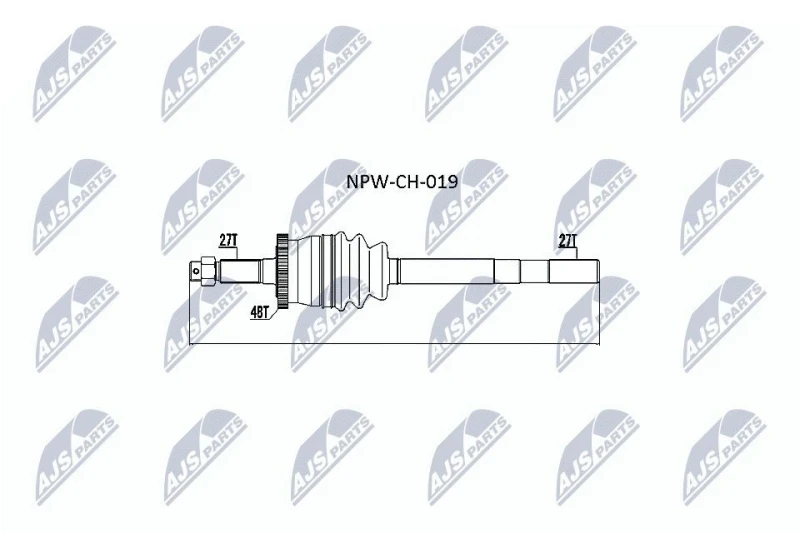 Image of NTY NPW-CH-019 Drive shaft Front Axle Right Drive Shaft (13)