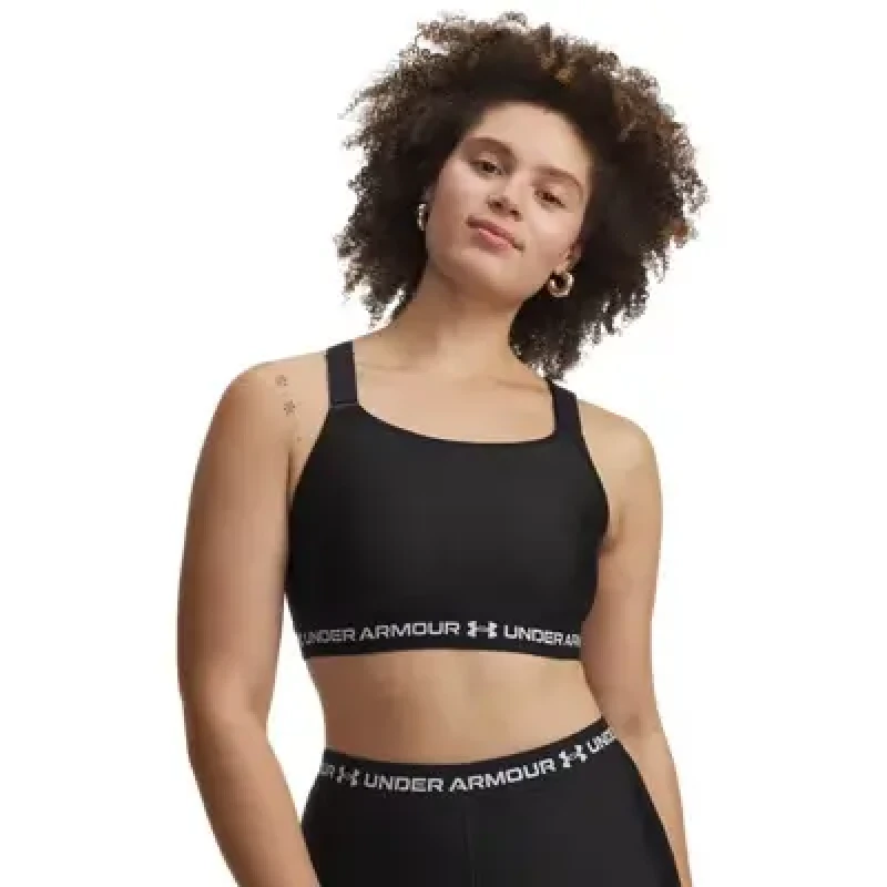 Image of Womens criss-cross back bralette Under Armour HeatGear Noir Female L