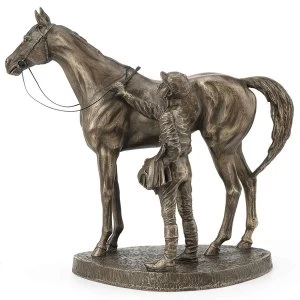 Image of Unsaddling the First by David Geenty Cold Cast Bronze Sculpture