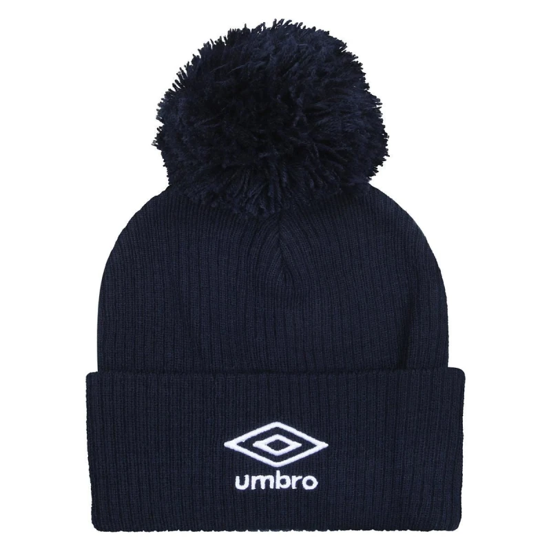 Image of Umbro Bobble Beanie in Navy Navy Unisex One Size