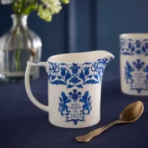 image of Spode King's Coronation Cream Jug Blue