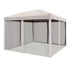 Image of Alfresco 2.97 x 2.97m Gazebo Pop up Tent, Tan