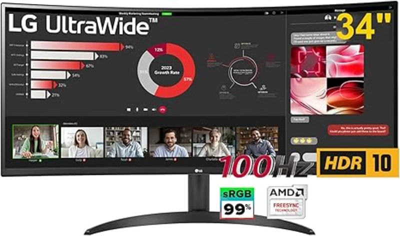 Image of LG 34" CURVED ULTRAWIDE IPS 5MS