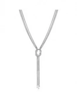 image of Simply Silver Slinky Knot Lariat Necklace