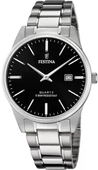 Image of Festina Watch Two Hands Date Mens - Black