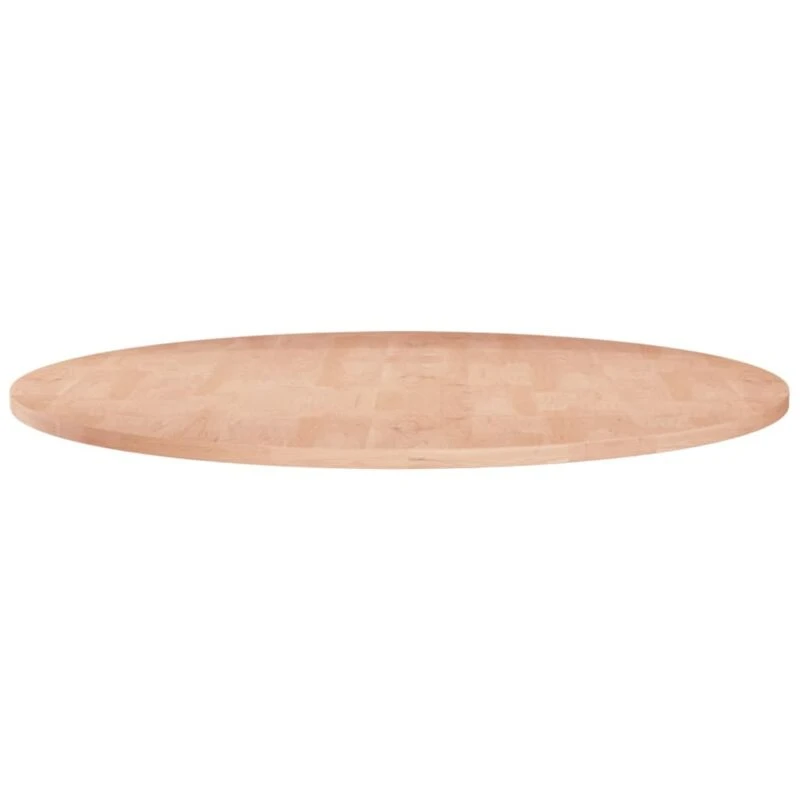 Image of Vidaxl Round Table Top 60X1.5cm Solid Wood Oak, Brown 342896