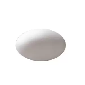 Image of Huevo Oval Table Lamp 1 Light CFL In Line Switch Indoor, Opal White