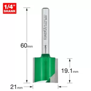 Image of Trend CRAFTPRO Two Flute Straight Router Cutter 21mm 19mm 1/4"