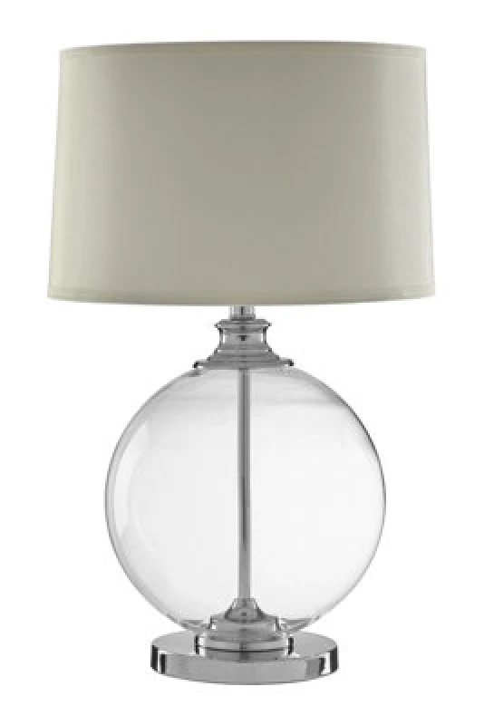 Image of Orsina Edna Small Ivory Silk Shade Table Lamp