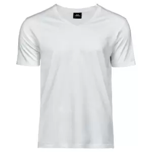 Image of Tee Jays Mens Luxury V-Neck Tee (2XL) (White)