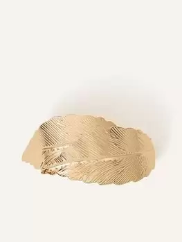 Image of Accessorize Layered Leaf Barette Clip, Gold, Women