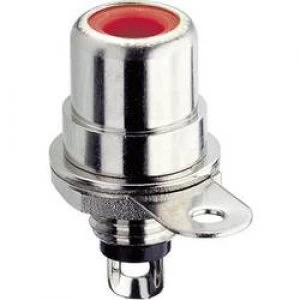 Image of RCA connector Socket vertical vertical Number of pins 2 Red Lumberg BTO 1