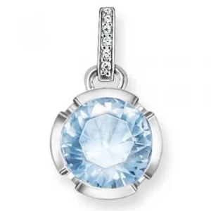 image of THOMAS SABO Sterling Silver Signature Light Blue Cubic Zirconia...