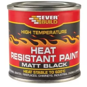 image of Everbuild Heat Resistant Paint Matt Black 125ml