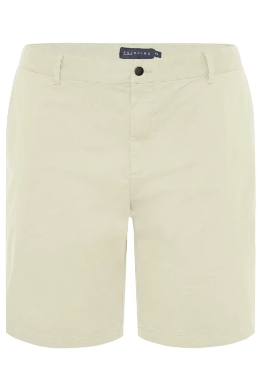Image of BadRhino BadRhino Men Stretch Chino Shorts in Stone Size: 42R Stone 42R Male 5059738085013