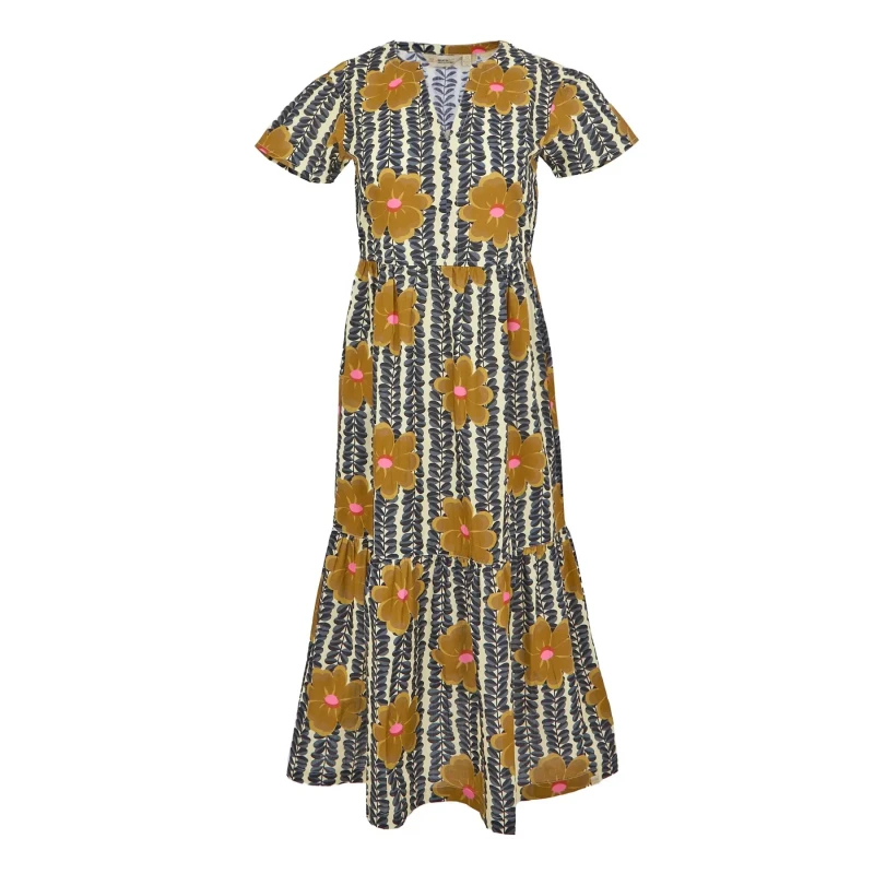 Image of Womens ruffled midi dress Regatta Orla Kiely Jaune Female 38