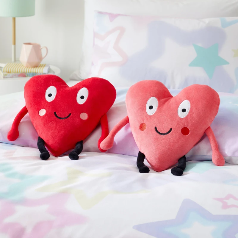 Image of Catherine Lansfield Forever Together Sweet Hearts Cushion Pink