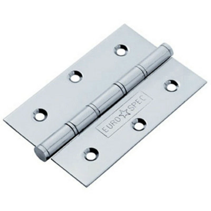 Image of Loops PAIR 76 x 51 x 1.5mm Brass Washered Butt Hinge Bright Stainless Steel Metallics