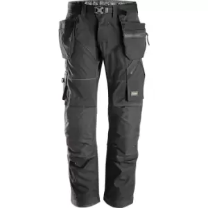 image of Snickers 6902 Flexiwork Work Holster Pocket Trousers Black 33" 32"