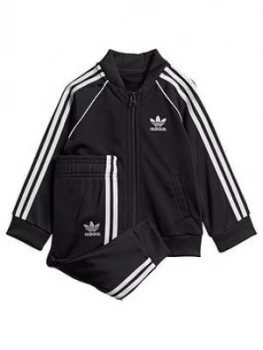 Image of Boys, adidas Originals SST Tracksuit - Black, Size 3-4 Years