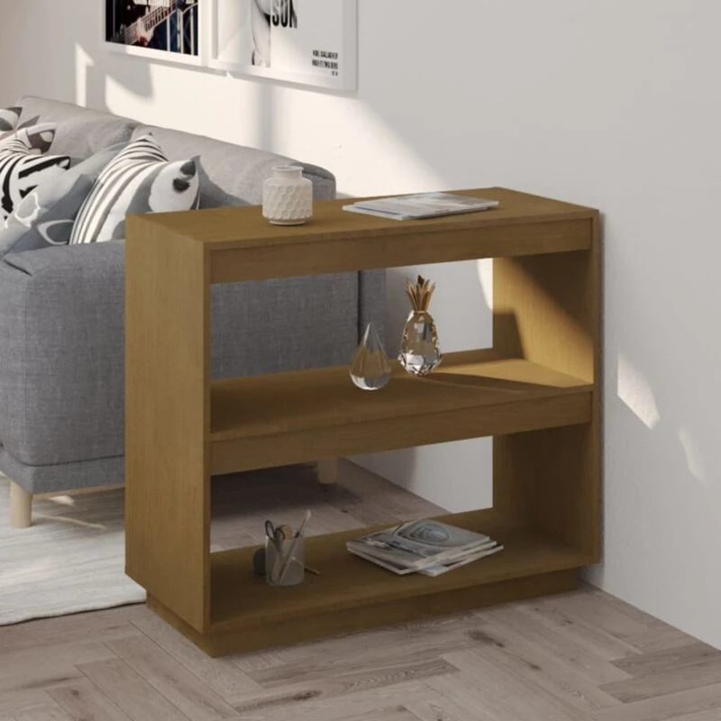 Image of VIDAXL Book Cabinet Honey Brown 80x35x71cm Solid Pinewood Vidaxl 8720286816134