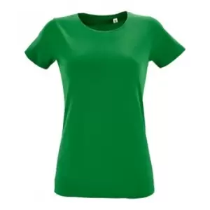 Image of SOLS Womens/Ladies Regent Fit Short Sleeve T-Shirt (L) (Kelly Green)