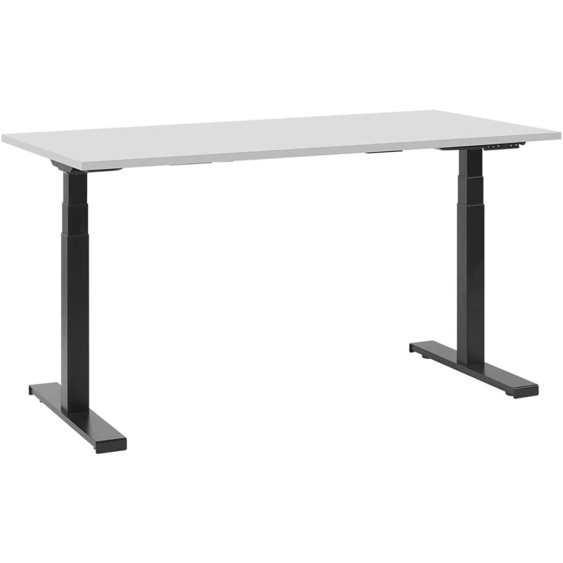 Image of Beliani Electric Adjustable Standing Desk Destin Ii Grey/ Black 130 Cm 72 Cm