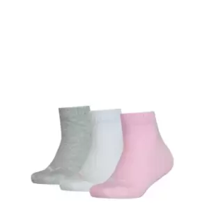 Puma 3 Pack Quarter Sock - Pink