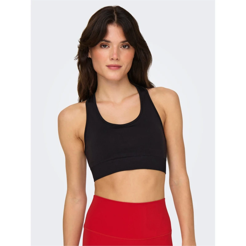 Image of Only Play Womens Seamless Low Impact Sports Bra Black female 10 (S)