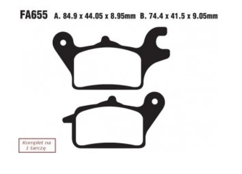Image of EBC Brakes SFA655 Brake pad set Brake Pad Set,disc brake (402)