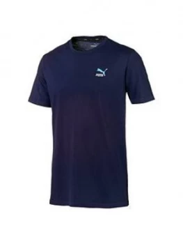 image of Puma Puma Classics Embossed T-Shirt - Navy