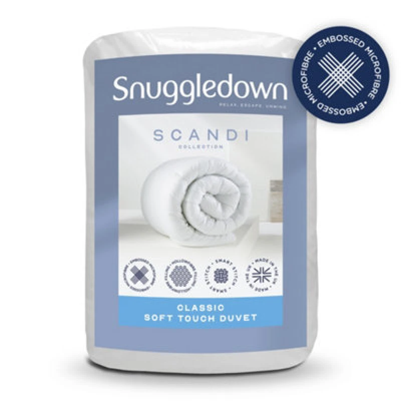Image of Snuggledown Snuggledown 'Scandinavian Classic Soft Touch' 13.5 Tog Winter Duvet in White Size: King White King Unisex 5037045012267