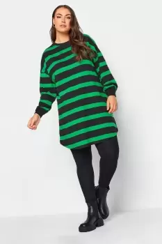 Image of Oversized Stripe Print Tunic Dress