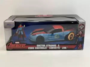 Image of Doctor Strange and 2006 Chevrolet Corvette Z06 1:24 Scale Jada 253225024