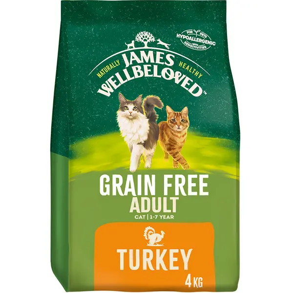 image of James Wellbeloved Turkey Grain Free Cat Food 4kg