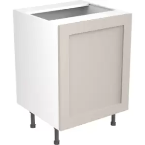 Image of Kitchen Kit Flatpack Shaker Kitchen Cabinet Base Sink Unit Ultra Matt 600mm in Light Grey MFC