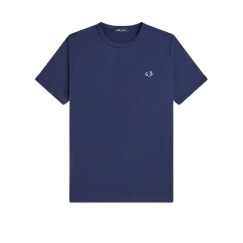 Image of Fred Perry T-Shirt Fred Perry Ringer Bleu Male M