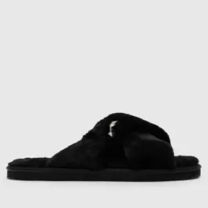 PUMA Black Fluff X Strap Slippers