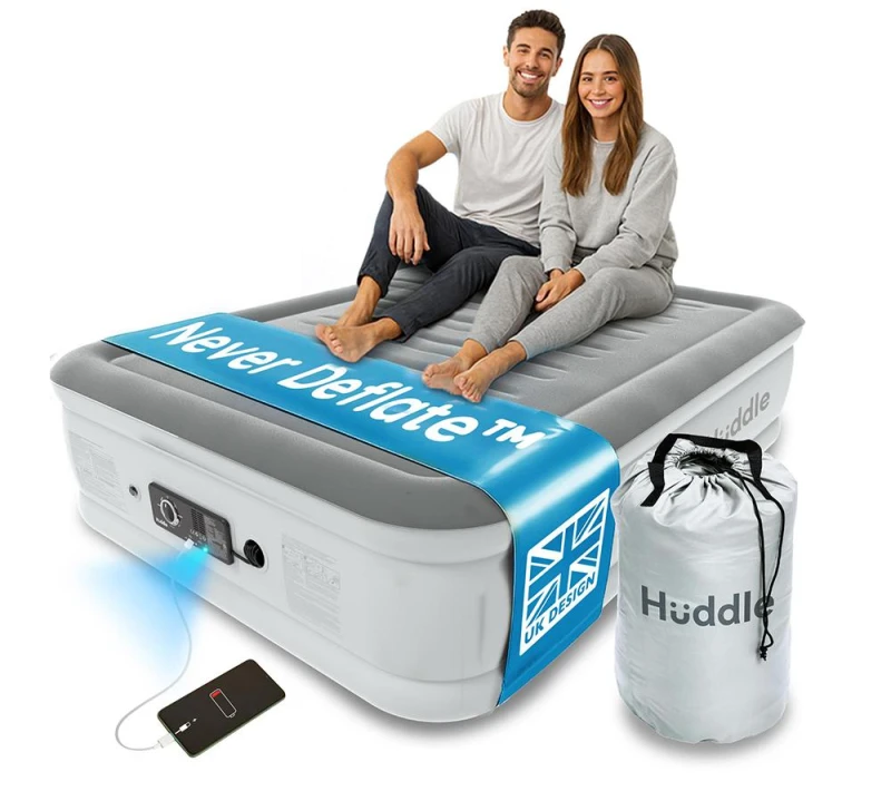 Image of HUDDLE Never Deflate Premium Air Bed with Patented Dual Pump - Double 5061050641570
