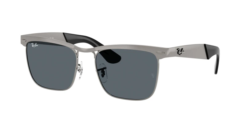 Image of Ray - Ban RB3875 WAYFARER DELUXE 029/R5 Unisex Sunglasses Metal Blue Squared Normal Sunglasses Unisex Metal