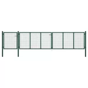 Image of Vidaxl Garden Gate Steel 500X75cm Green