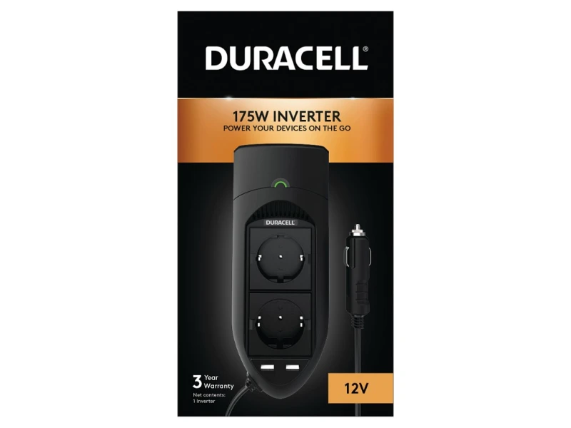 Image of Duracell 175W Twin EU Socket Inverter