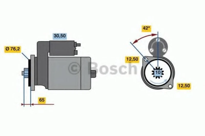 Image of Starter motor Bosch 0 986 020 260