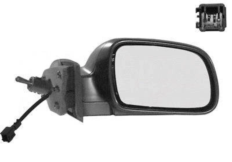 Image of VAN WEZEL 4040814 Wing mirror * HAGUS * Right, with temperature sensor, primed Outside Mirror (50)